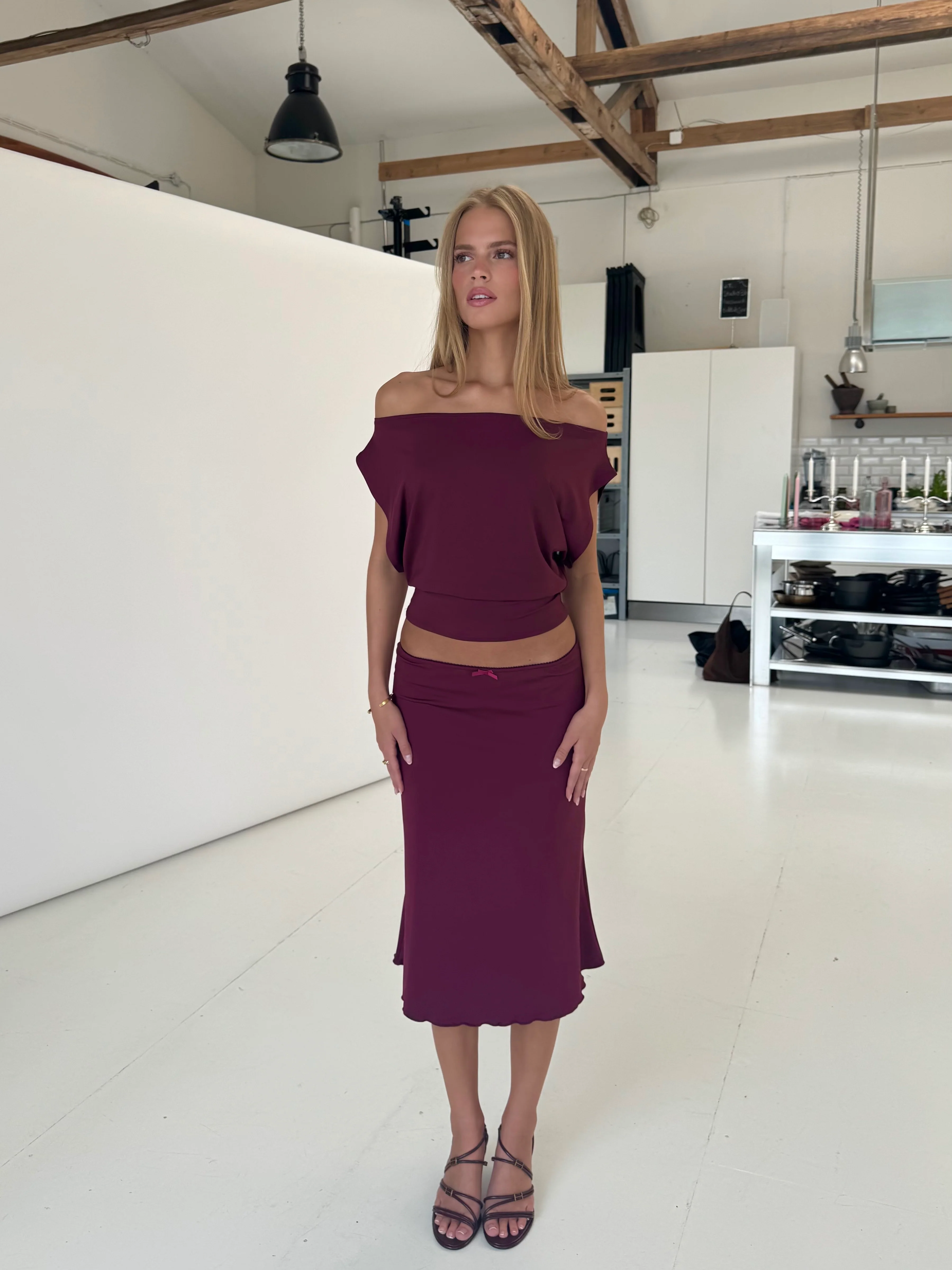 Hera basic top - burgundy - Image 4