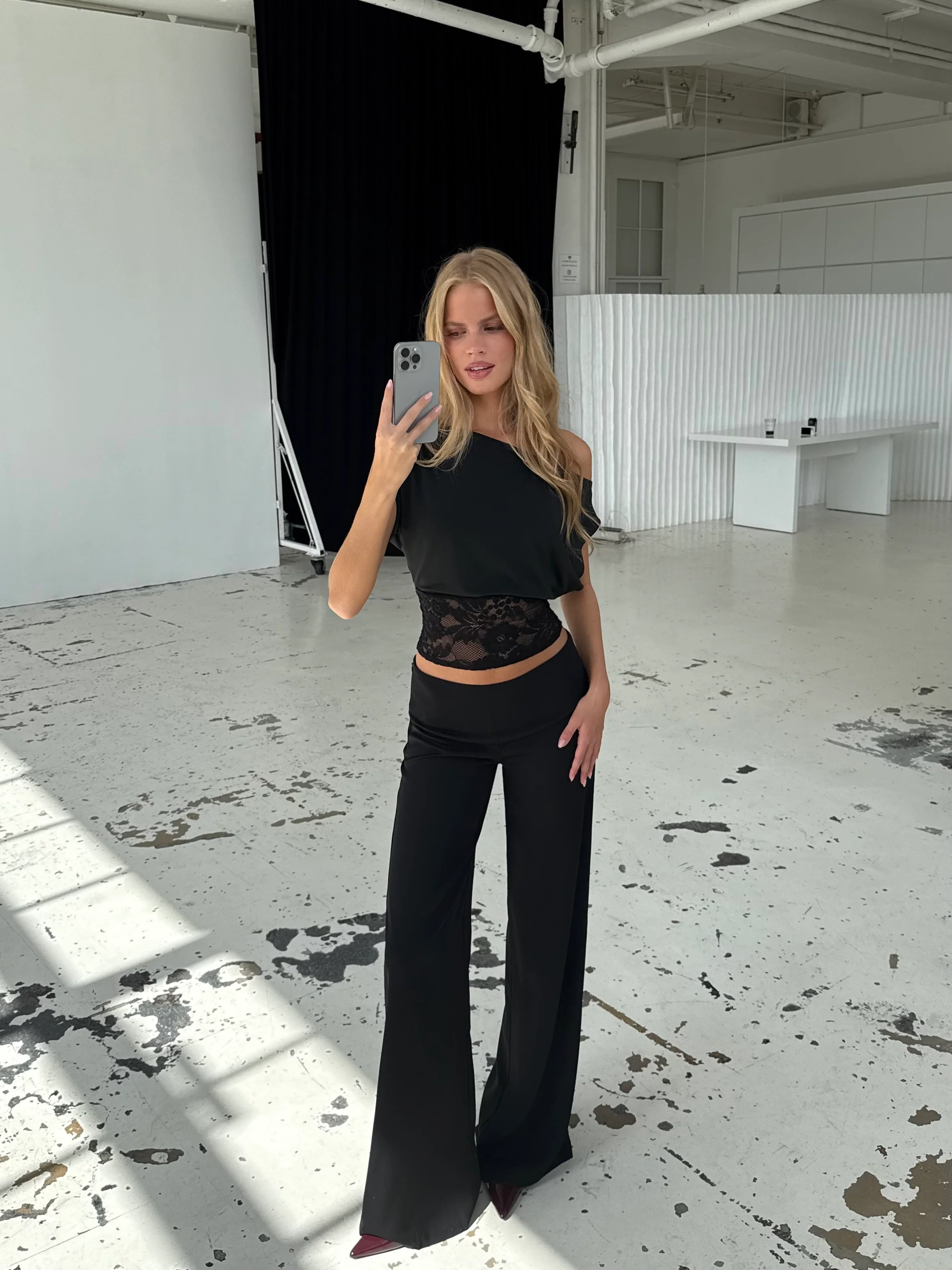 Hera basic lace top - black - Image 7